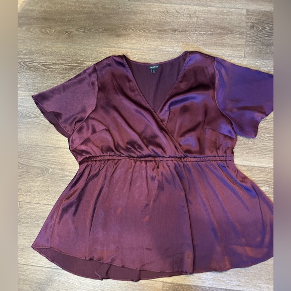 torrid Tops - Torrid Lily Babydoll Shiny Gauze Surplice Top